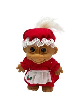 Russ Troll Doll 8 inch Mrs Claus Original Vintage 1990s Toy Christmas Decor
